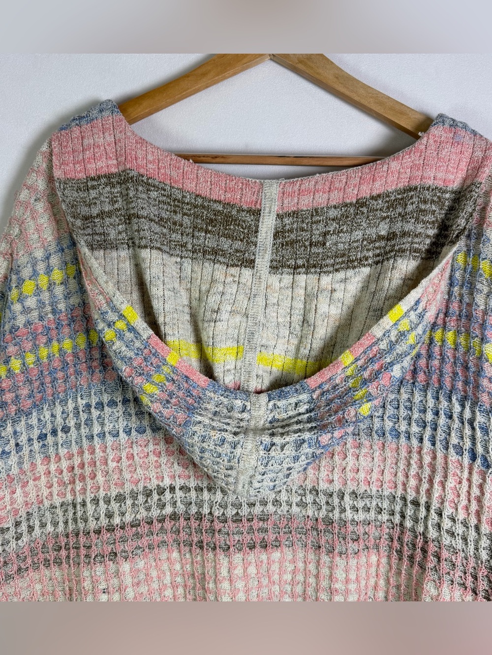 Daily Practice Anthropologie Women M/L Hooded Open Knit Poncho Sweater Oversized - Picture 10 of 10